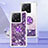 Silicone Candy Rubber TPU Bling-Bling Soft Case Cover with Finger Ring Stand YB1 for Xiaomi Mi 13T 5G Purple