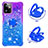 Silicone Candy Rubber TPU Bling-Bling Soft Case Cover with Finger Ring Stand YB2 for Motorola Moto G Power 5G (2023)