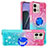 Silicone Candy Rubber TPU Bling-Bling Soft Case Cover with Finger Ring Stand YB2 for Motorola Moto G Stylus (2023) 4G