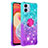 Silicone Candy Rubber TPU Bling-Bling Soft Case Cover with Finger Ring Stand YB2 for Samsung Galaxy A04 4G