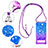 Silicone Candy Rubber TPU Bling-Bling Soft Case Cover with Lanyard Strap S01 for Google Pixel 7a 5G