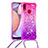 Silicone Candy Rubber TPU Bling-Bling Soft Case Cover with Lanyard Strap S01 for Samsung Galaxy A10s