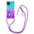 Silicone Candy Rubber TPU Bling-Bling Soft Case Cover with Lanyard Strap S01 for Samsung Galaxy A12 5G