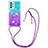 Silicone Candy Rubber TPU Bling-Bling Soft Case Cover with Lanyard Strap S01 for Samsung Galaxy A13 4G