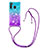 Silicone Candy Rubber TPU Bling-Bling Soft Case Cover with Lanyard Strap S01 for Samsung Galaxy A21