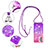 Silicone Candy Rubber TPU Bling-Bling Soft Case Cover with Lanyard Strap S01 for Samsung Galaxy A23 4G