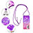 Silicone Candy Rubber TPU Bling-Bling Soft Case Cover with Lanyard Strap S01 for Samsung Galaxy A23 5G