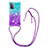 Silicone Candy Rubber TPU Bling-Bling Soft Case Cover with Lanyard Strap S01 for Samsung Galaxy A52s 5G