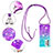 Silicone Candy Rubber TPU Bling-Bling Soft Case Cover with Lanyard Strap S01 for Samsung Galaxy A53 5G