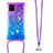 Silicone Candy Rubber TPU Bling-Bling Soft Case Cover with Lanyard Strap S01 for Samsung Galaxy A81