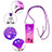 Silicone Candy Rubber TPU Bling-Bling Soft Case Cover with Lanyard Strap S01 for Samsung Galaxy M20