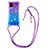 Silicone Candy Rubber TPU Bling-Bling Soft Case Cover with Lanyard Strap S01 for Samsung Galaxy Note 10 Lite