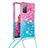 Silicone Candy Rubber TPU Bling-Bling Soft Case Cover with Lanyard Strap S01 for Samsung Galaxy S20 FE 4G