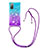 Silicone Candy Rubber TPU Bling-Bling Soft Case Cover with Lanyard Strap S01 for Samsung Galaxy S20 FE 4G