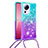 Silicone Candy Rubber TPU Bling-Bling Soft Case Cover with Lanyard Strap S01 for Xiaomi Civi 2 5G