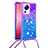 Silicone Candy Rubber TPU Bling-Bling Soft Case Cover with Lanyard Strap S01 for Xiaomi Civi 2 5G Purple