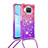 Silicone Candy Rubber TPU Bling-Bling Soft Case Cover with Lanyard Strap S01 for Xiaomi Mi 10i 5G