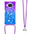 Silicone Candy Rubber TPU Bling-Bling Soft Case Cover with Lanyard Strap S01 for Xiaomi Mi 10i 5G