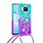 Silicone Candy Rubber TPU Bling-Bling Soft Case Cover with Lanyard Strap S01 for Xiaomi Mi 10T Lite 5G