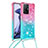 Silicone Candy Rubber TPU Bling-Bling Soft Case Cover with Lanyard Strap S01 for Xiaomi Mi 11T 5G