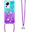 Silicone Candy Rubber TPU Bling-Bling Soft Case Cover with Lanyard Strap S01 for Xiaomi Mi 12 Lite NE 5G