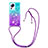 Silicone Candy Rubber TPU Bling-Bling Soft Case Cover with Lanyard Strap S01 for Xiaomi Mi 12 Lite NE 5G