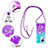 Silicone Candy Rubber TPU Bling-Bling Soft Case Cover with Lanyard Strap S01 for Xiaomi Mi 12 Lite NE 5G