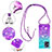 Silicone Candy Rubber TPU Bling-Bling Soft Case Cover with Lanyard Strap S01 for Xiaomi Poco X5 5G