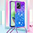 Silicone Candy Rubber TPU Bling-Bling Soft Case Cover with Lanyard Strap S01 for Xiaomi Poco X5 5G Purple