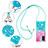 Silicone Candy Rubber TPU Bling-Bling Soft Case Cover with Lanyard Strap S01 for Xiaomi Redmi 12C 4G