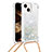 Silicone Candy Rubber TPU Bling-Bling Soft Case Cover with Lanyard Strap S02 for Apple iPhone 13