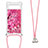 Silicone Candy Rubber TPU Bling-Bling Soft Case Cover with Lanyard Strap S02 for Google Pixel 7a 5G