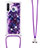 Silicone Candy Rubber TPU Bling-Bling Soft Case Cover with Lanyard Strap S02 for Samsung Galaxy A21 European