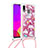 Silicone Candy Rubber TPU Bling-Bling Soft Case Cover with Lanyard Strap S02 for Samsung Galaxy A30