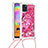 Silicone Candy Rubber TPU Bling-Bling Soft Case Cover with Lanyard Strap S02 for Samsung Galaxy A31