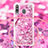 Silicone Candy Rubber TPU Bling-Bling Soft Case Cover with Lanyard Strap S02 for Samsung Galaxy A40s