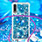 Silicone Candy Rubber TPU Bling-Bling Soft Case Cover with Lanyard Strap S02 for Samsung Galaxy A50S