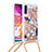 Silicone Candy Rubber TPU Bling-Bling Soft Case Cover with Lanyard Strap S02 for Samsung Galaxy A70