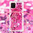 Silicone Candy Rubber TPU Bling-Bling Soft Case Cover with Lanyard Strap S02 for Samsung Galaxy A81