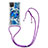 Silicone Candy Rubber TPU Bling-Bling Soft Case Cover with Lanyard Strap S02 for Samsung Galaxy F12