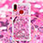 Silicone Candy Rubber TPU Bling-Bling Soft Case Cover with Lanyard Strap S02 for Samsung Galaxy M01s