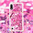 Silicone Candy Rubber TPU Bling-Bling Soft Case Cover with Lanyard Strap S02 for Samsung Galaxy M10