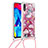 Silicone Candy Rubber TPU Bling-Bling Soft Case Cover with Lanyard Strap S02 for Samsung Galaxy M10