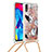 Silicone Candy Rubber TPU Bling-Bling Soft Case Cover with Lanyard Strap S02 for Samsung Galaxy M10