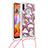 Silicone Candy Rubber TPU Bling-Bling Soft Case Cover with Lanyard Strap S02 for Samsung Galaxy M11