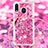 Silicone Candy Rubber TPU Bling-Bling Soft Case Cover with Lanyard Strap S02 for Samsung Galaxy M20