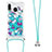 Silicone Candy Rubber TPU Bling-Bling Soft Case Cover with Lanyard Strap S02 for Samsung Galaxy M20