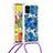 Silicone Candy Rubber TPU Bling-Bling Soft Case Cover with Lanyard Strap S02 for Samsung Galaxy M40S