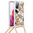 Silicone Candy Rubber TPU Bling-Bling Soft Case Cover with Lanyard Strap S02 for Samsung Galaxy S20 FE 5G