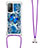 Silicone Candy Rubber TPU Bling-Bling Soft Case Cover with Lanyard Strap S02 for Xiaomi Mi 10T 5G